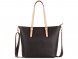 Сумка-шоппер BUGATTI Ella, тёмно-коричневая, полиуретан, 47,5х12х32 см 