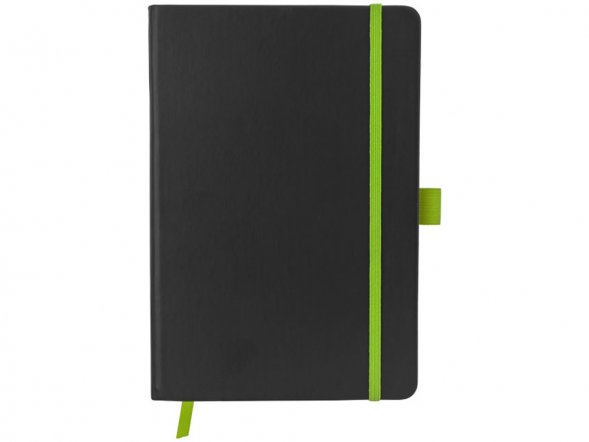 Блокнот Color edge A5, черный/лайм 