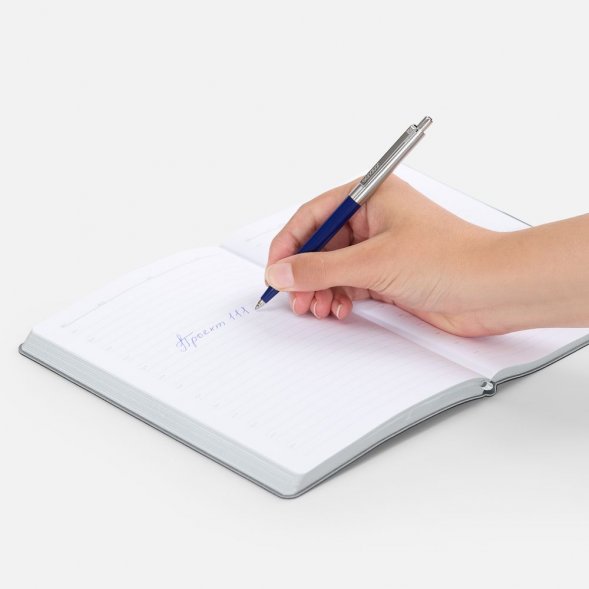 Ручка шариковая Senator Point Metal, ver.2, темно-синяя 