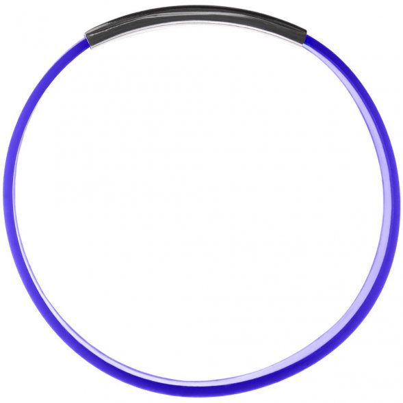 Силиконовый браслет Brisky с металлическим шильдом, синий 