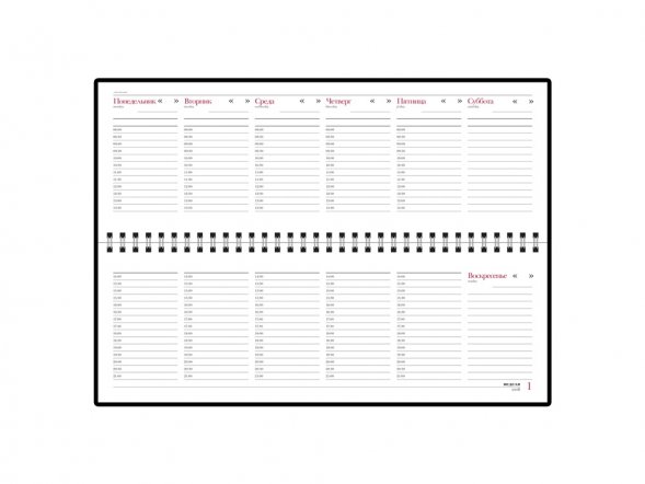 Планинг недатированный Бумвинил, черный 