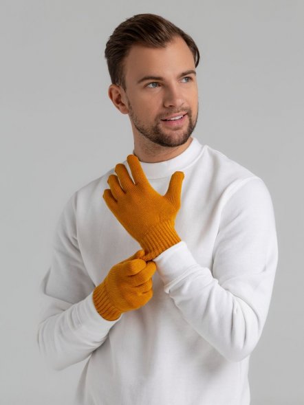 Перчатки Real Talk, горчичные 