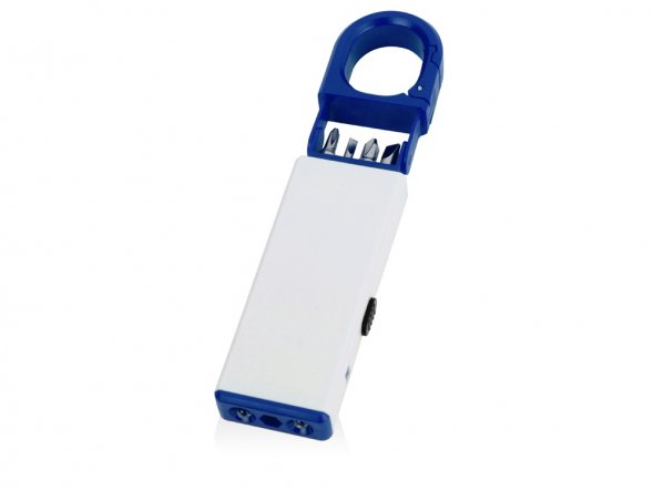 Фонарь-мультиинструмент Октопус, белый/синий 