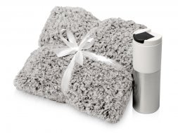 Подарочный набор с пледом и термокружкой Хюгге