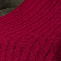 Плед Fado вязаный, красный (без подарочной коробки)