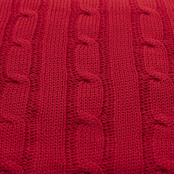 Плед Fado вязаный, красный (без подарочной коробки) 