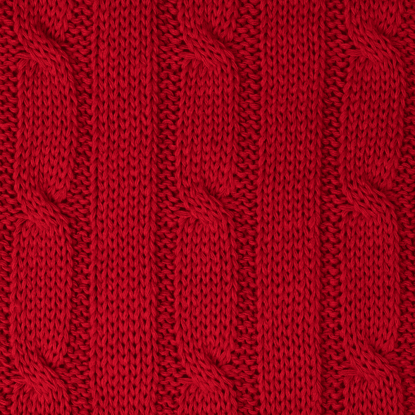Плед Fado вязаный, красный (без подарочной коробки) 