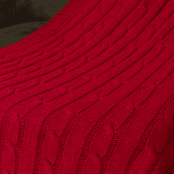 Плед Fado вязаный, красный (без подарочной коробки) 