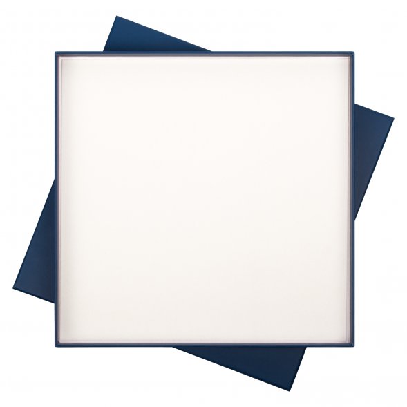 Подарочная коробка с ложементом для ежедневника, ручки и аккумулятора, синяя (под съемные ложементы) 