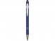 Ручка металлическая soft-touch шариковая со стилусом Sway, ярко-синий/серебристый 