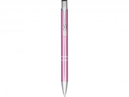 Кнопочная шариковая ручка Moneta из анодированного алюминия, черные чернила, фуксия