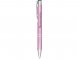 Кнопочная шариковая ручка Moneta из анодированного алюминия, черные чернила, фуксия 