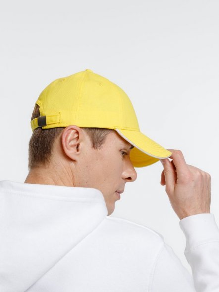 Бейсболка Spiker, желтая с белым 