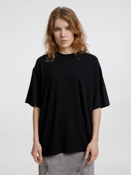 Футболка оверсайз унисекс Lavinia, черная 