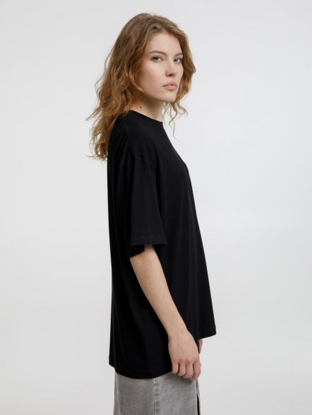 Футболка оверсайз унисекс Lavinia, черная 