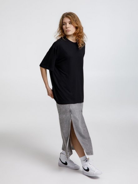 Футболка оверсайз унисекс Lavinia, черная 