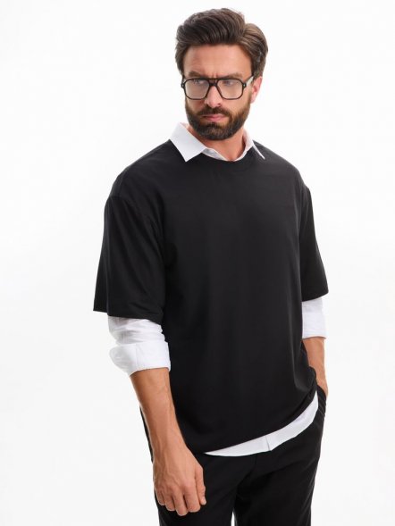 Футболка оверсайз унисекс Lavinia, черная 