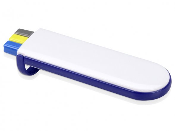 Набор Квартет: ручка шариковая, карандаш и маркер, белый/синий 