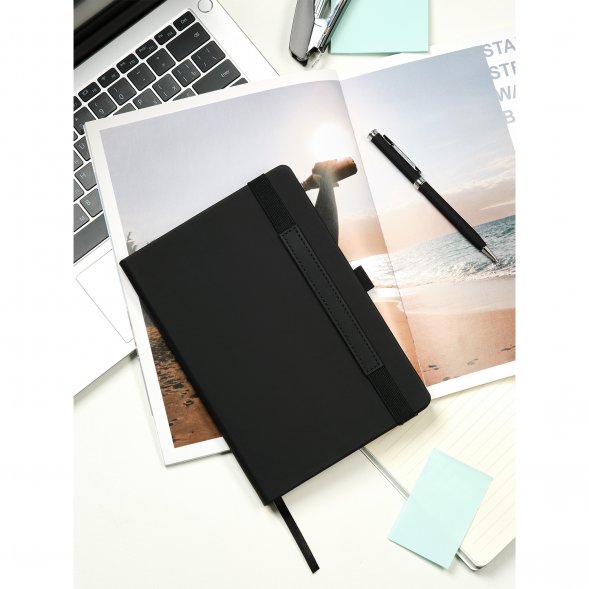 Ежедневник Alpha недатированный, черный/черный 