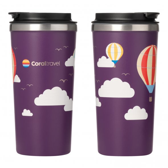 Термокружка вакуумная Palermo, фиолетовая 