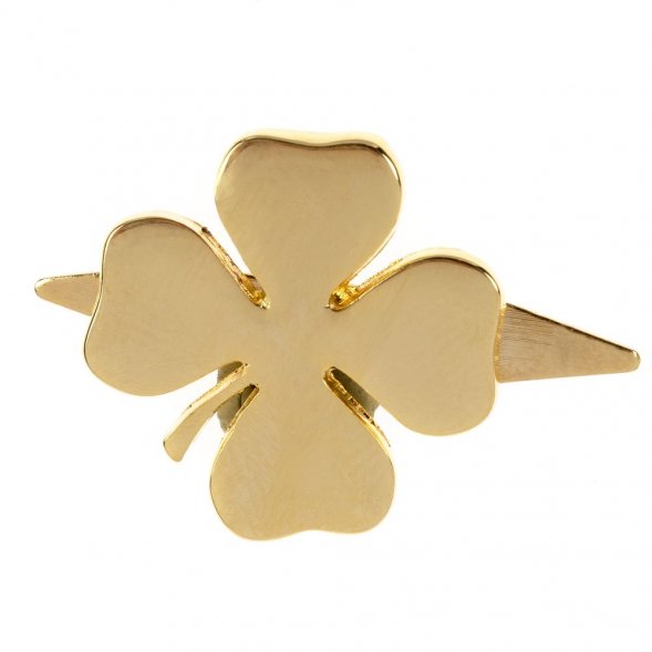 Шильдик «Счастливый клевер», золотистый 