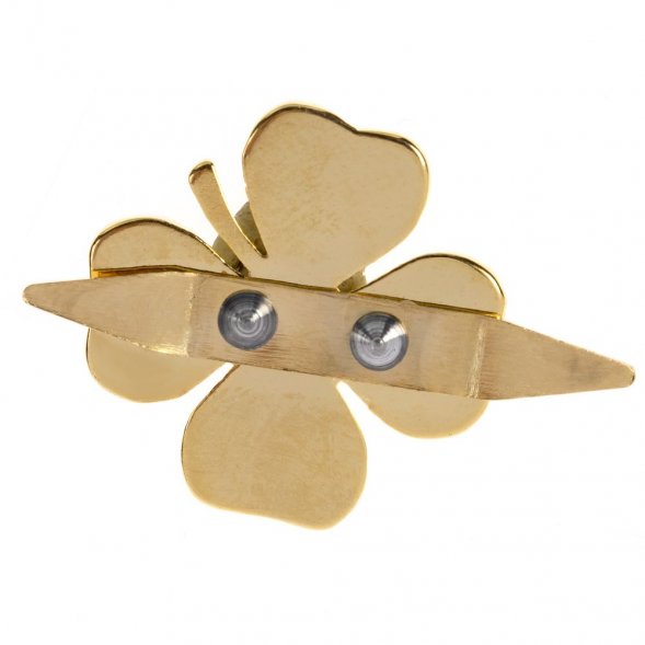 Шильдик «Счастливый клевер», золотистый 