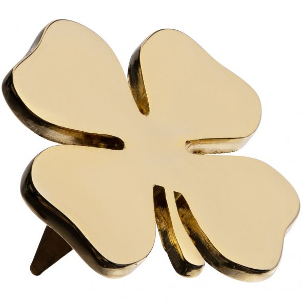 Шильдик «Счастливый клевер», золотистый 