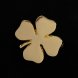 Шильдик «Счастливый клевер», золотистый 