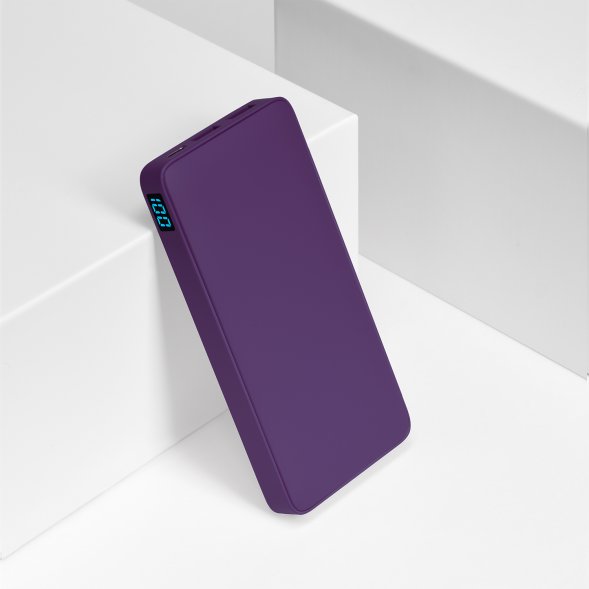 Внешний аккумулятор с подсветкой Ancor PD Plus 10000 mAh, фиолетовый 