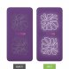 Внешний аккумулятор с подсветкой Ancor PD Plus 10000 mAh, фиолетовый 
