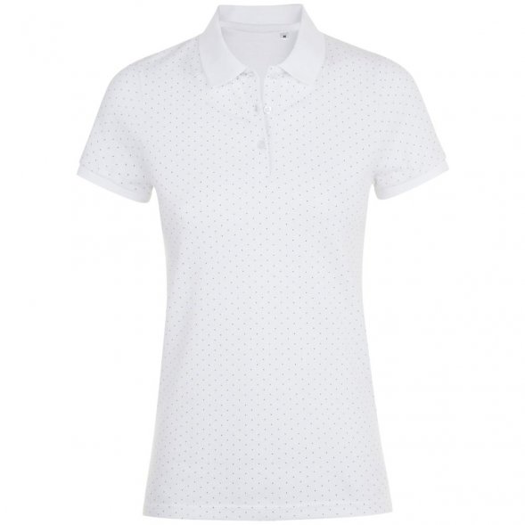 Рубашка поло женская Brandy Women, белая с темно-синим 