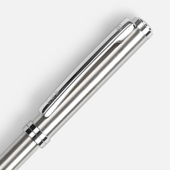 Ручка шариковая Delgado, серебристая 