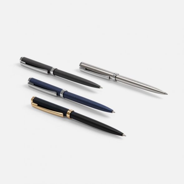 Ручка шариковая Delgado, серебристая 