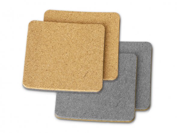 Набор костеров из пробки с фетром Grit 