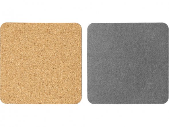 Набор костеров из пробки с фетром Grit 