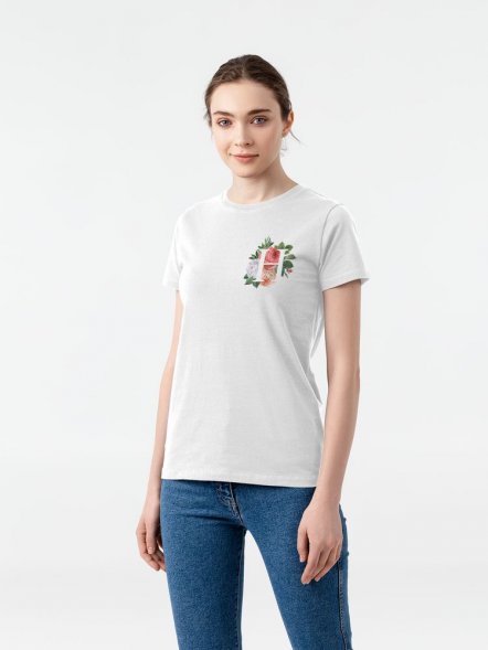 Футболка женская «Цветочная азбука: Н», белая 