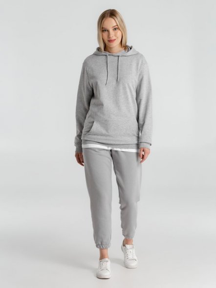 Толстовка с капюшоном унисекс Hoodie, серый меланж 
