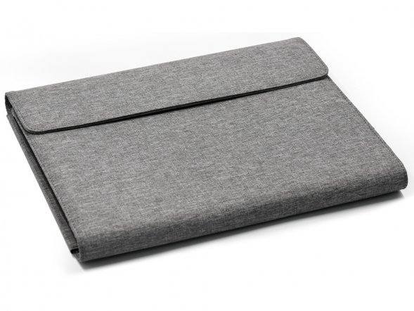 Портфолио А4 из RPET на молнии с отделением для ноутбука NotyFolio Eco, 20 л FSC бумаги, серый 