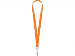 Ланьярд с ретрактором, оранжевый