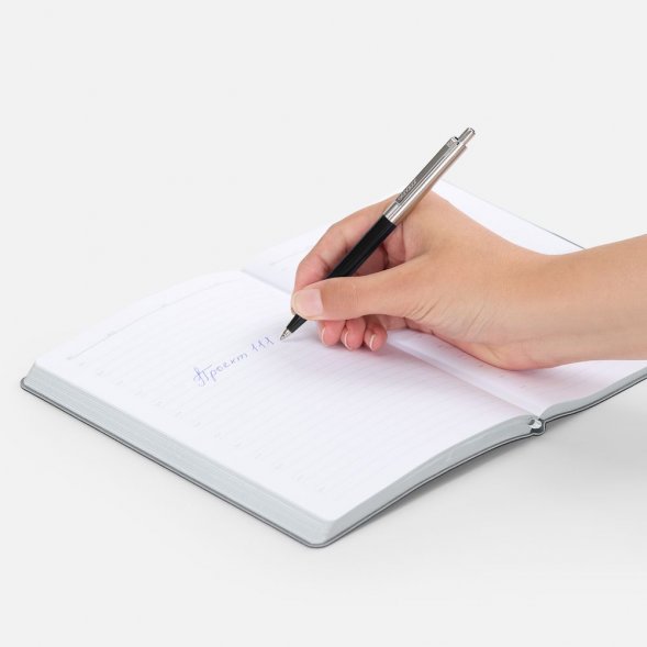 Ручка шариковая Senator Point Metal, ver.2, черная 