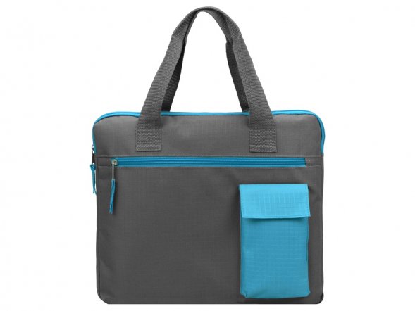 Конференц сумка Session, серый/голубой 