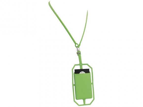 Картхолдер RFID со шнурком, лайм 