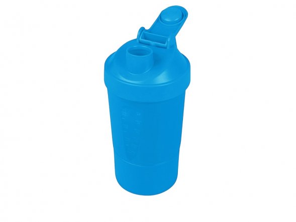 Шейкер для спортивного питания Level Up, голубой 