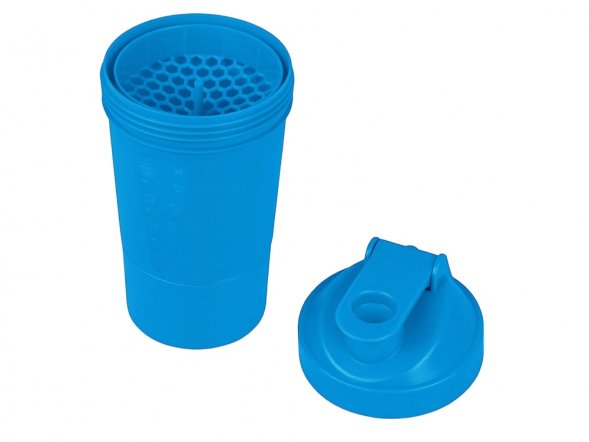 Шейкер для спортивного питания Level Up, голубой 