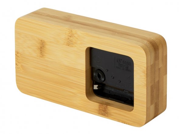 Прямоугольные настольные часы из бамбука Squarium 