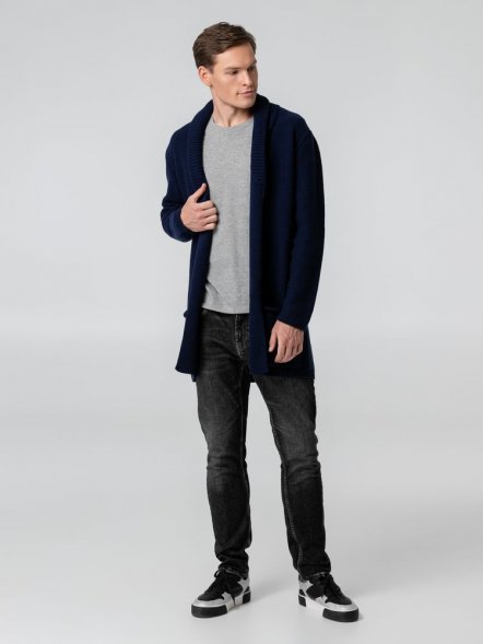 Кардиган мужской с пуговицами Free Flow, синий 