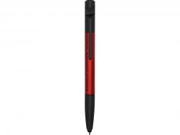 Ручка-стилус пластиковая шариковая многофункциональная (6 функций) Multy, красный