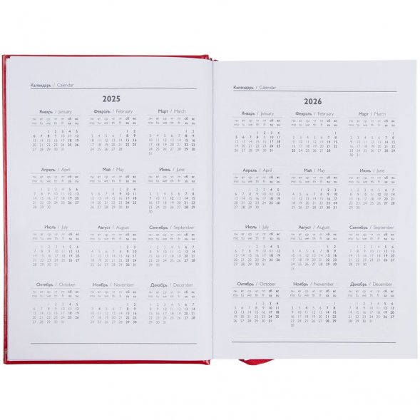 Ежедневник Baza, датированный, красный 