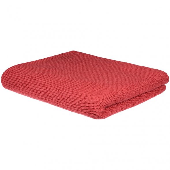 Плед Knitly, красный (коралл) 