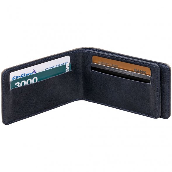 Футляр для карточек inCase, серый с синий 